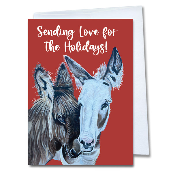 Donkey Holiday Greeting Card– Rachel and Phoebe