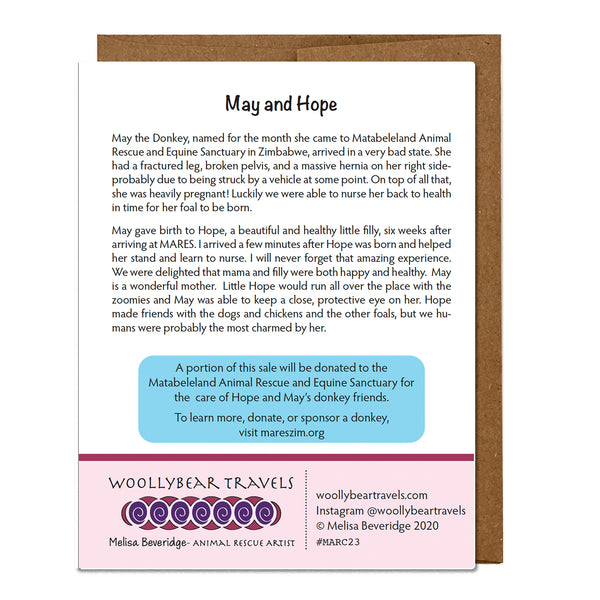 Donkey Notecard - May and Hope