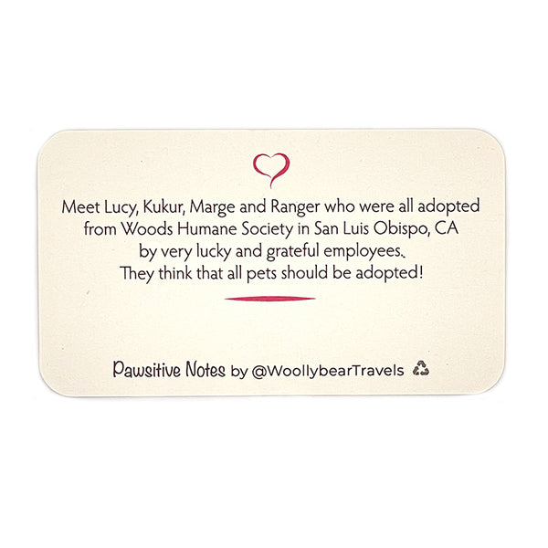 Pawsitive Notes- Woods Humane Society Dogs