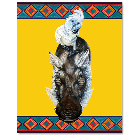 Warthog and Cockatoo Fine Art Print – Coconut and Marlin